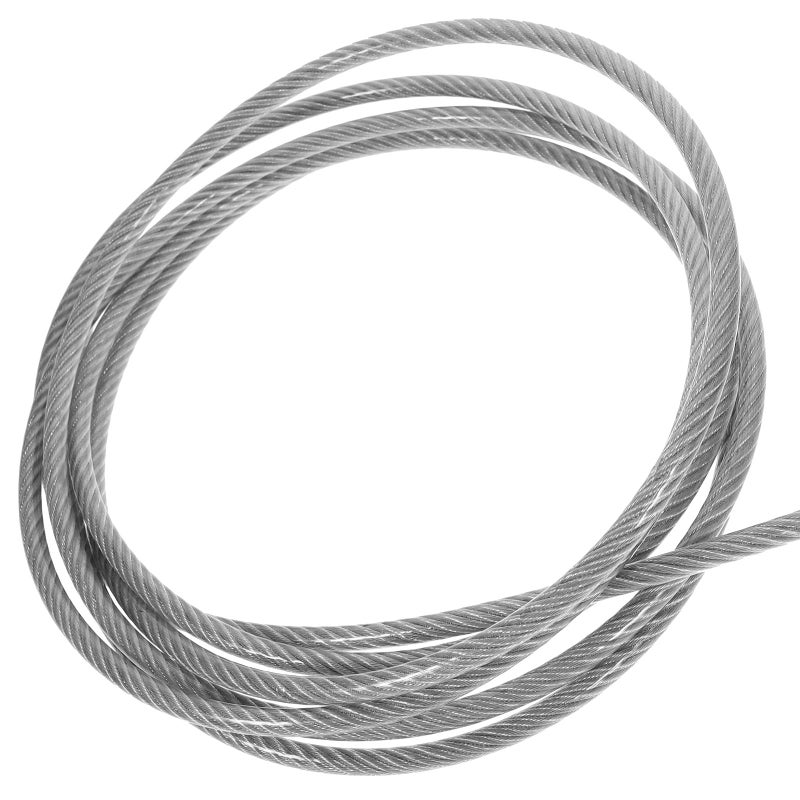 كابل حبل فولاذي مغطى بالفينيل 3/8 بوصة × 15 قدم 7X19 مرن متين لتجفيف الغسيل في الهواء الطلق - Image 2
