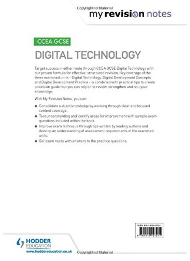 ملاحظات المراجعة الخاصة بي: التكنولوجيا الرقمية CCEA GCSE  - Image 2