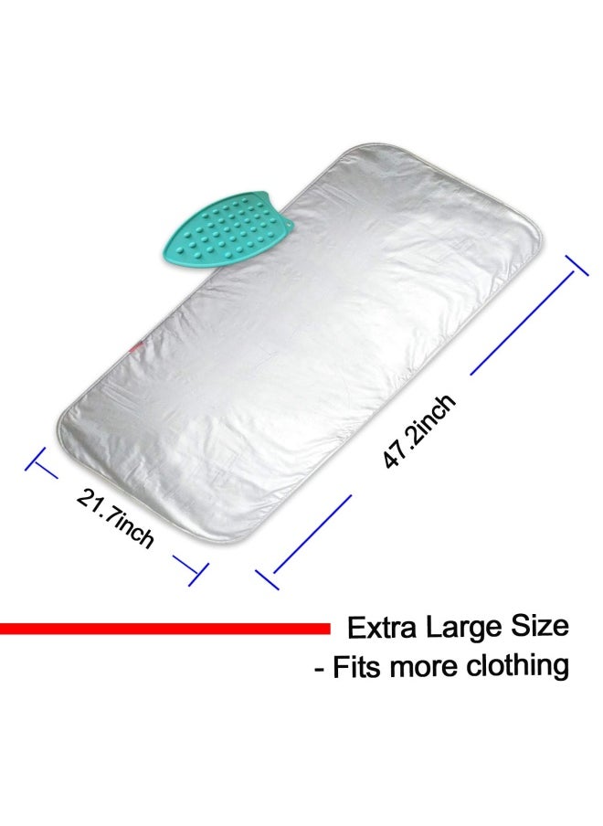 YQMAJIM - Ironing Mat Extra Large Thickened 47.25 X 21.55 Inch Ironing Blanket Portable Ironing Pad Double-Side Using Heat Resistant Pad Table Top Countertop Perfect Replacement For Ironing Board - Image 1