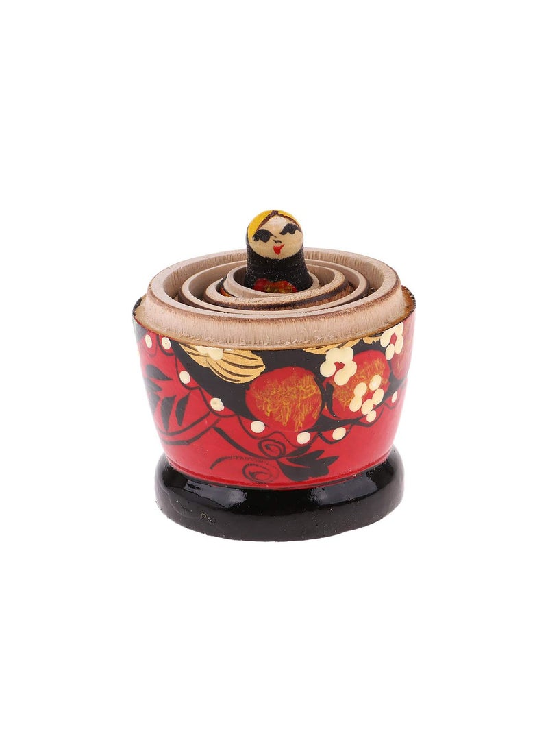 GGOOT 5-piece Classic Babushka Girl Figure Matryoshka Stacking Dolls  - Image 4