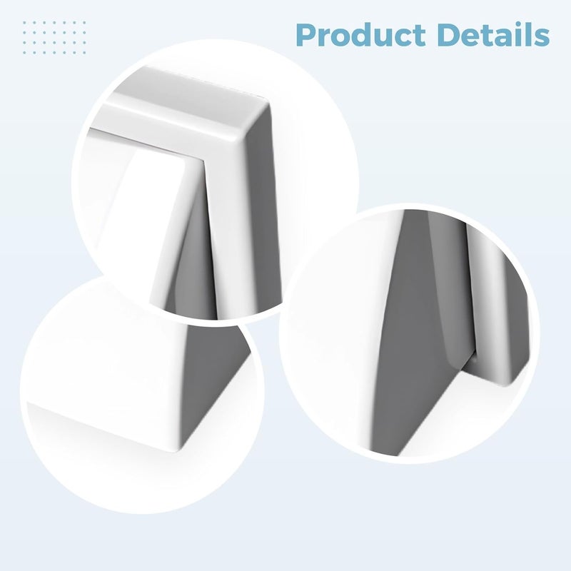 White Exhaust Vent Cover 4 Inch, Non Return Valve, Louvered Dryer Vent Hood, Weatherproof for Exterior Wall, Prevents Backdrafts, Snow - Image 4