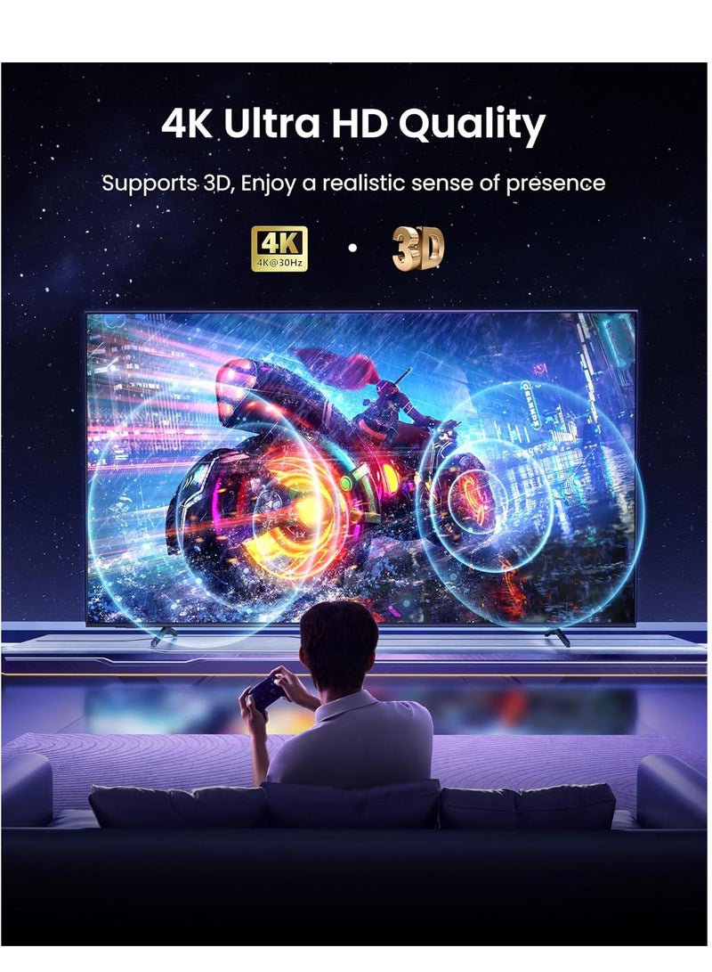 HDMI HDMI Splitter 1 in 4 out, NEWCARE 4 Port hdmi Splitter support 3D 4K 30HZ, 4K HDmi splitter 1x4 (Mirror Only, Not Extend), 4 Way Distributor HDmi splitter for Full HD HDTV Blu-ray DVD, Fire Stick - Image 4