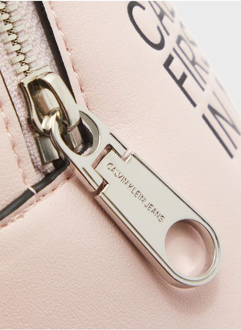 Calvin Klein Jeans Top Zip Slogan Backpack