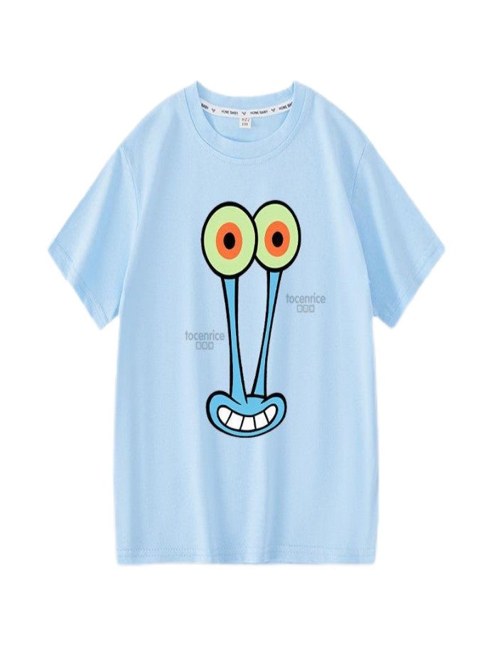 SpongeBob Unisex Short Sleeve Stylish Top TShirt cotton Tee for Boys Girls Kid Children - Image 1