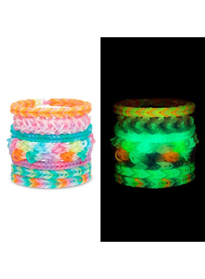 Rainbow Loom Rainbow Loom: Treasure Box - Glow-in-The-Dark Edition - DIY Bands Jewelry Kit, 7000 Glow Rubber Bands, 2 Happy Looms, Crafting Activity, Kids Ages 7+  - Image 2