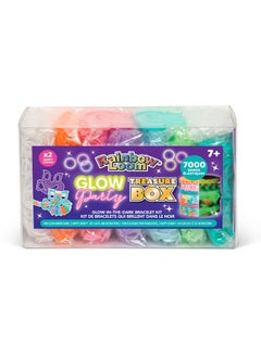 Rainbow Loom Rainbow Loom: Treasure Box - Glow-in-The-Dark Edition - DIY Bands Jewelry Kit, 7000 Glow Rubber Bands, 2 Happy Looms, Crafting Activity, Kids Ages 7+  - Image 1