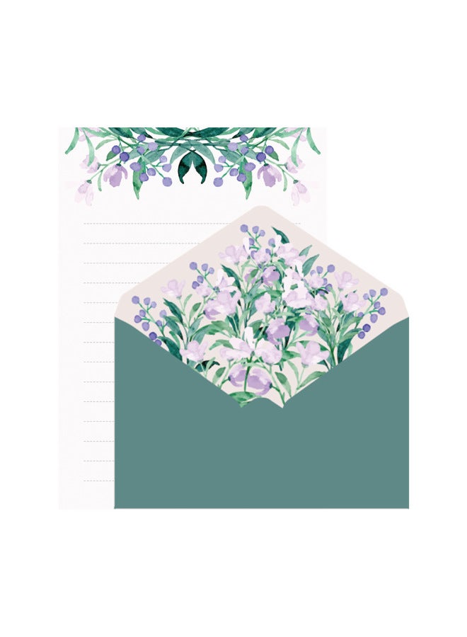 Glow Wedding Envelope Invitation Letter A5 Handwritten Love Letter Letter Paper Warm Spring Blooming Envelope Letter Paper Set Contains 2 Envelopes 4 Letter Paper - Image 1