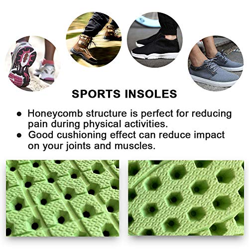 Ailaka Elastic Shock Absorbing Height Increasing Sports Shoe Insoles, Soft Breathable Honeycomb Orthotic Replacement Inserts for Men & Women - Image 5