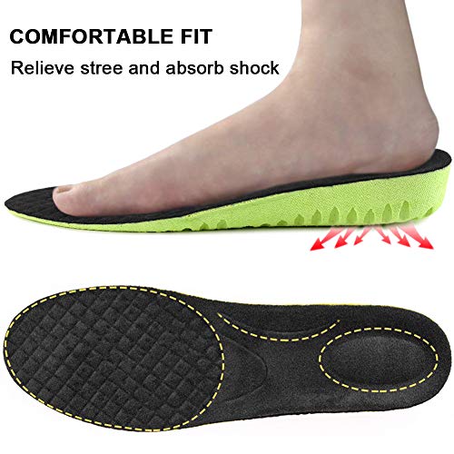 Ailaka Elastic Shock Absorbing Height Increasing Sports Shoe Insoles, Soft Breathable Honeycomb Orthotic Replacement Inserts for Men & Women - Image 2
