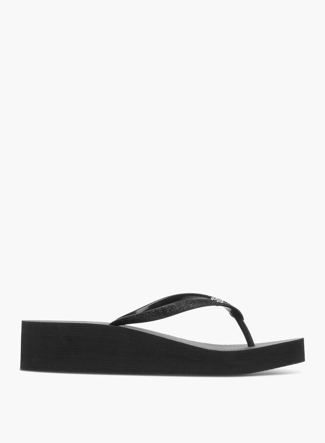 Celeste Women's Glitter Embellished Thong Slippers - Image 3