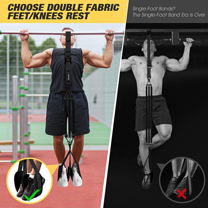 Ayombo Pull Up Assistance Bands, Resistance Bands for Pull Up Bar Workout, Adjustable Heavy Duty Pull Up Assist Equipment with 4 Assistance Bands, Home Gym Strength Training, Fitness Best Partner - Image 3