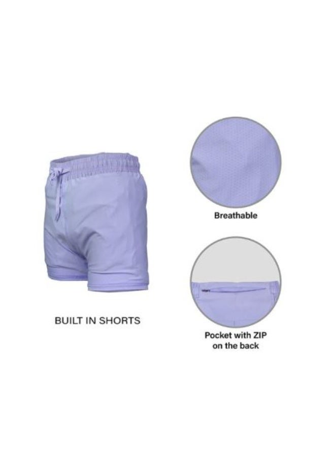 Apacs LSP 302 Badminton Shorts for Women, Purple – Lightweight Quick-Dry Sports Shorts, Breathable Athletic Training Shorts for Badminton & Indoor Sports - Image 2