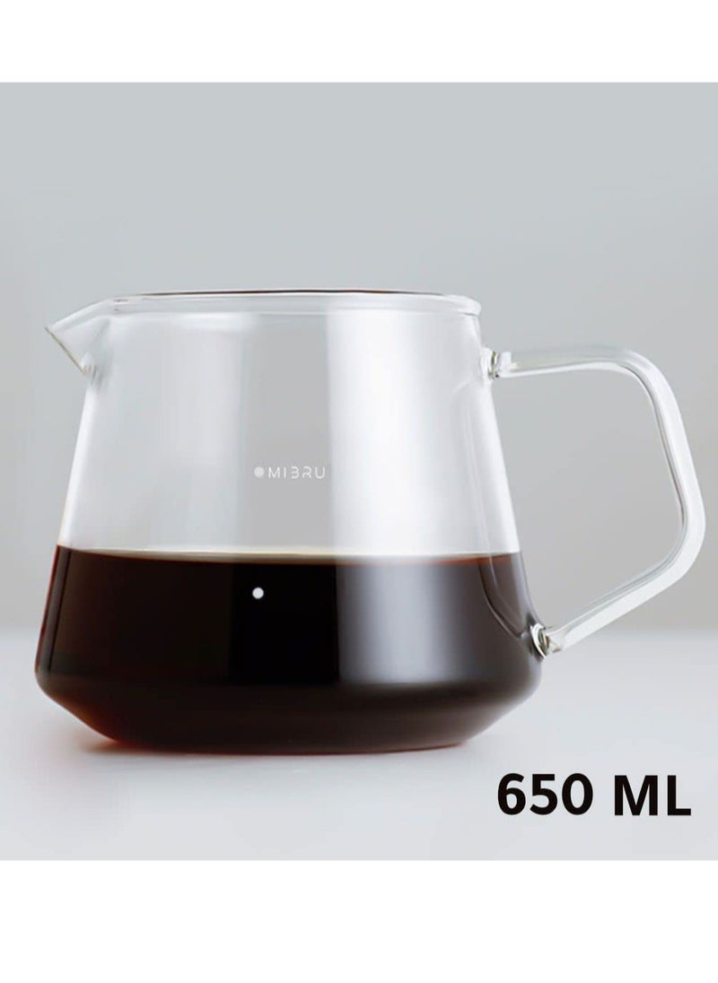 ميبرو سيرفر ابريق تقديم القهوة زجاجي سعة 650 مل  - Image 4