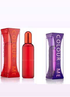 COLOUR ME Colour Me Perfume combo Purple and Red EDP 200 ml  - Image 1