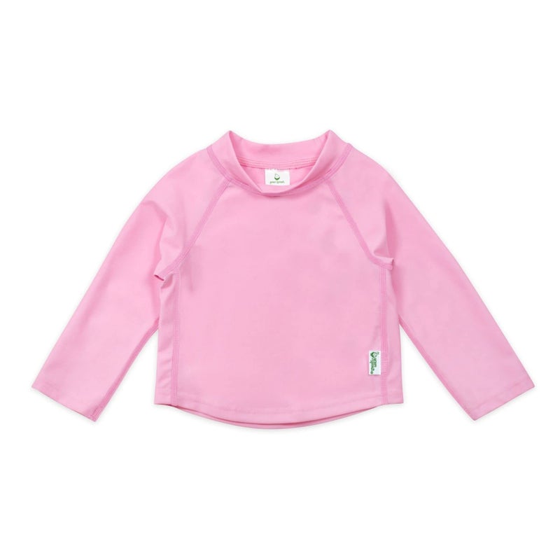 Green Sprouts Baby Long Sleeve Rashguard AllDay UPF 50 Sun ProtectionWet or Dry Light Pink 3T - Image 2