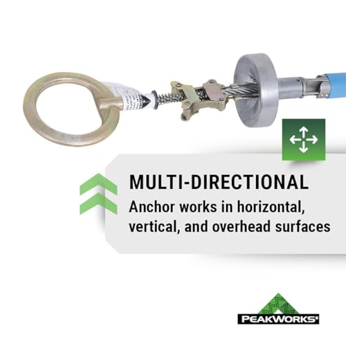 Peakworks Temporary Reusable Drop-In Anchor for Concrete - Industrial, Construction, Roofing Fall Protection - ANSI & OSHA Compliant - 3/4" (19 mm) - Image 4