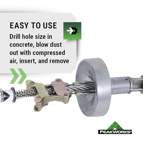 Peakworks Temporary Reusable Drop-In Anchor for Concrete - Industrial, Construction, Roofing Fall Protection - ANSI & OSHA Compliant - 3/4" (19 mm) - Image 3