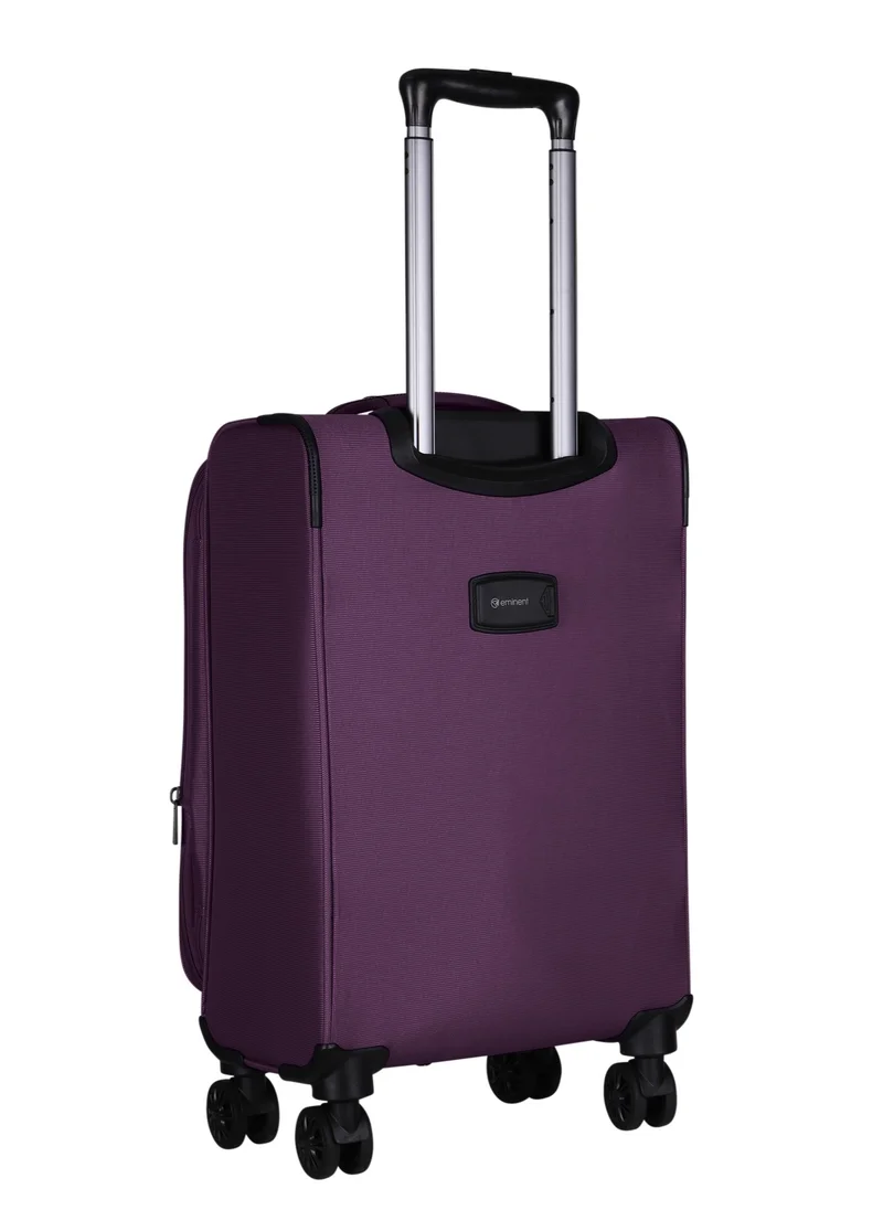 إيمينينت Expandable Luggage Trolley Bag Soft Suitcase for Unisex Travel Polyester Shell Lightweight with TSA lock Double Spinner Wheels E777SZ Carry On 20 Inch Purple
