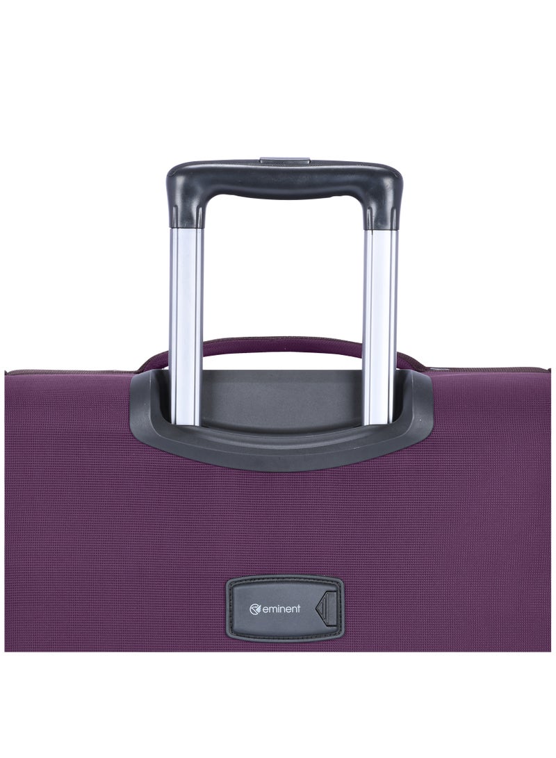 eminent Expandable Luggage Trolley Bag Soft Suitcase for Unisex Travel Polyester Shell Lightweight with TSA lock Double Spinner Wheels E777SZ Carry On 20 Inch Purple - Image 4
