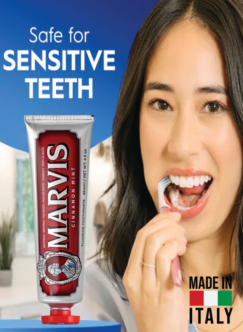 Marvis Cinnamon Mint Toothpaste Fluoride Toothpaste, Long-Lasting Fresh 85ML Pack Of 3 - Image 2