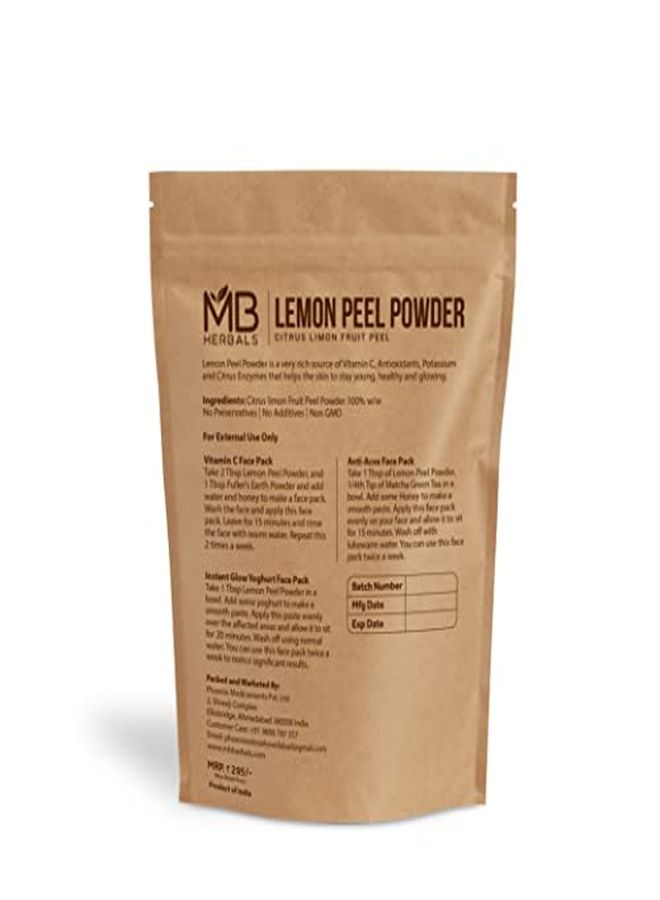 MB Herbals Lemon Peel Powder 100 Gram | 3.5 Oz| For Home-Made Natural Herbal Face Pack - Image 2