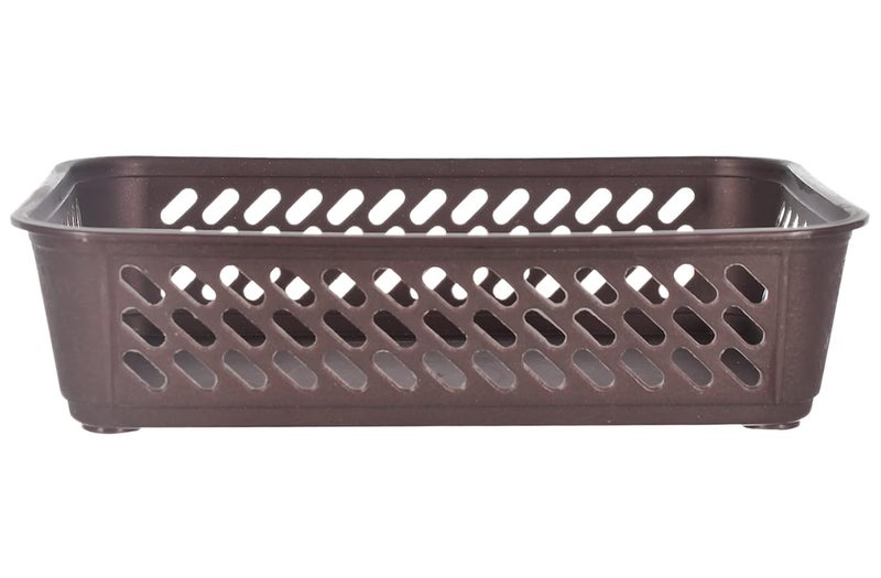 Kuber Industries Kuber Industries Multipurposes Super Tidy Plastic Basket, Organizer for Kitchen, Countertops, Cabinets, Bathrooms- Pack of 2 (Brown) -46KKM0264  - Image 5