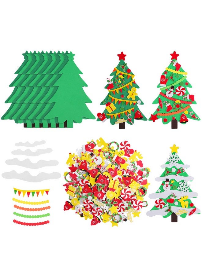 إلكوهو 24 مجموعة من أشجار عيد الميلاد المصنوعة من الرغوة، هدايا حفلات عيد الميلاد، ملصقات رغوية لعيد الميلاد، أنشطة منزلية ممتعة لشجرة عيد الميلاد - Image 1