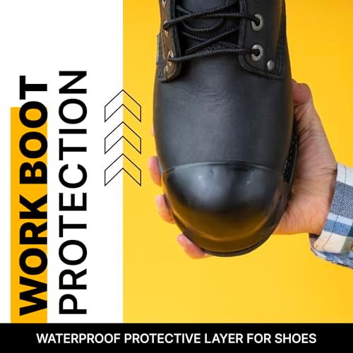Tuff Toe Boot Toe Protector Adhesive, Shoe Glue Toe Protectors for Shoes & Work Boots - Waterproof, Heat Resistant, Heavy Duty Protective Layer & Shoe Repair Kit - Easy Application, Covers 2 Shoes, Black Color - Image 2