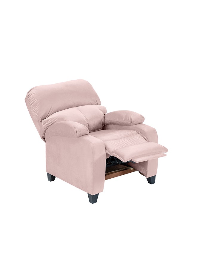 In-House NZ71 | Velvet Classic Recliner Chair - 90×85×95 cm - Light Pink  - Image 4