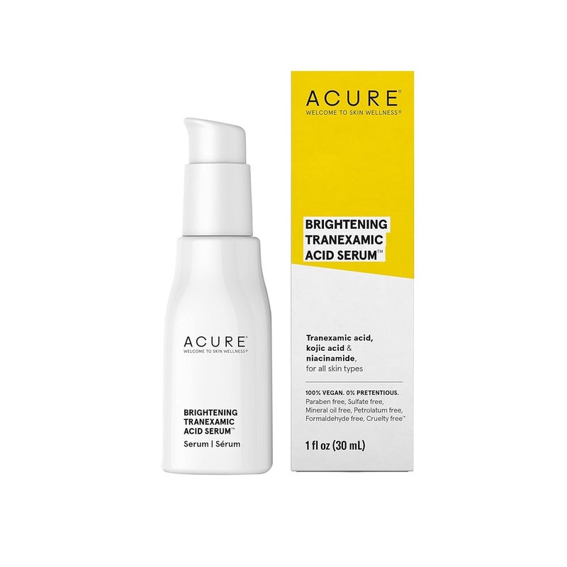 ACURE Brightening Tranexamic Acid Serum - Achieve Brighter Glowing Skin, Reduce Discoloration - Formulated with Tranexamic Acid, Niacinamide, Kojic Acid - Nighttime Skincare - 100% Vegan - 1 fl oz - Image 1
