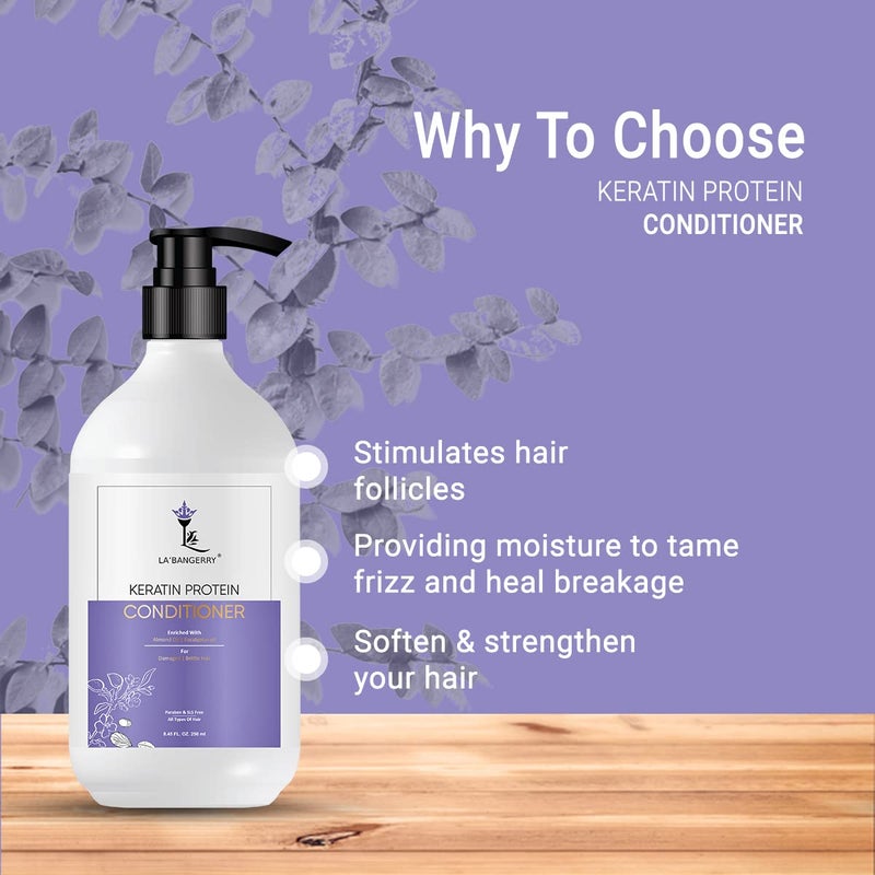 LA'BANGERRY LABANGERRY Keratin Smooth Shampoo Keratin Smooth Conditioner Strong Smooth Shine For Man Woman Pack Of 2250ml - Image 5