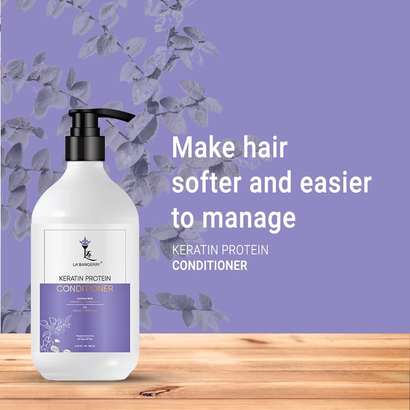 LA'BANGERRY LABANGERRY Keratin Smooth Shampoo Keratin Smooth Conditioner Strong Smooth Shine For Man Woman Pack Of 2250ml - Image 3