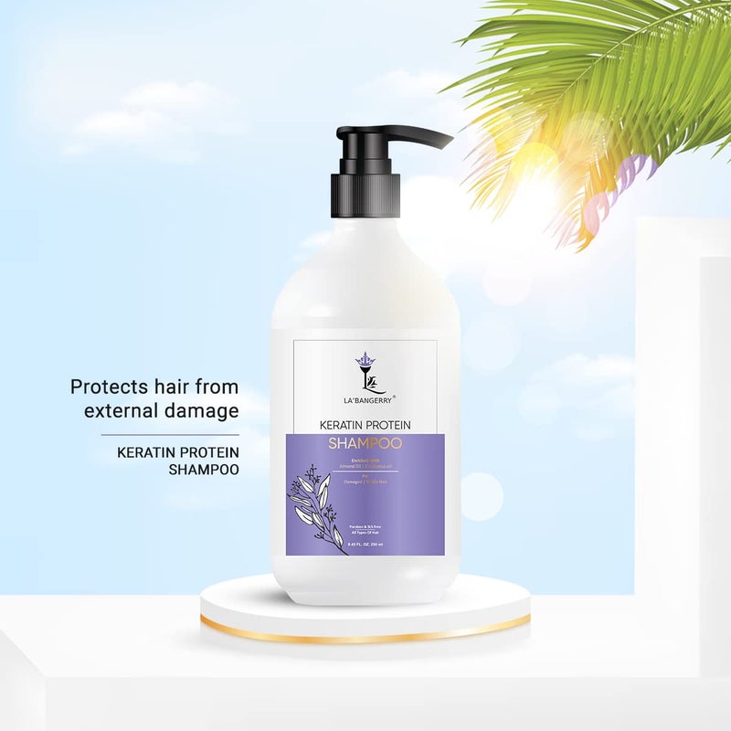 LA'BANGERRY LABANGERRY Keratin Smooth Shampoo Keratin Smooth Conditioner Strong Smooth Shine For Man Woman Pack Of 2250ml - Image 2