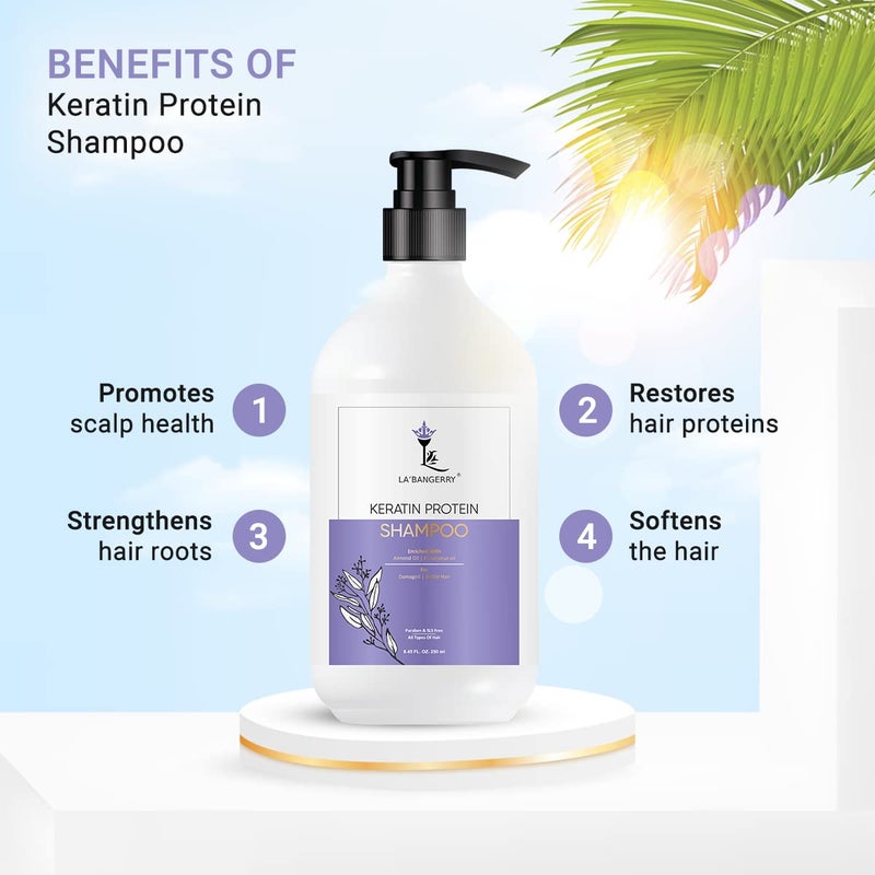 LA'BANGERRY LABANGERRY Keratin Smooth Shampoo Keratin Smooth Conditioner Strong Smooth Shine For Man Woman Pack Of 2250ml - Image 4
