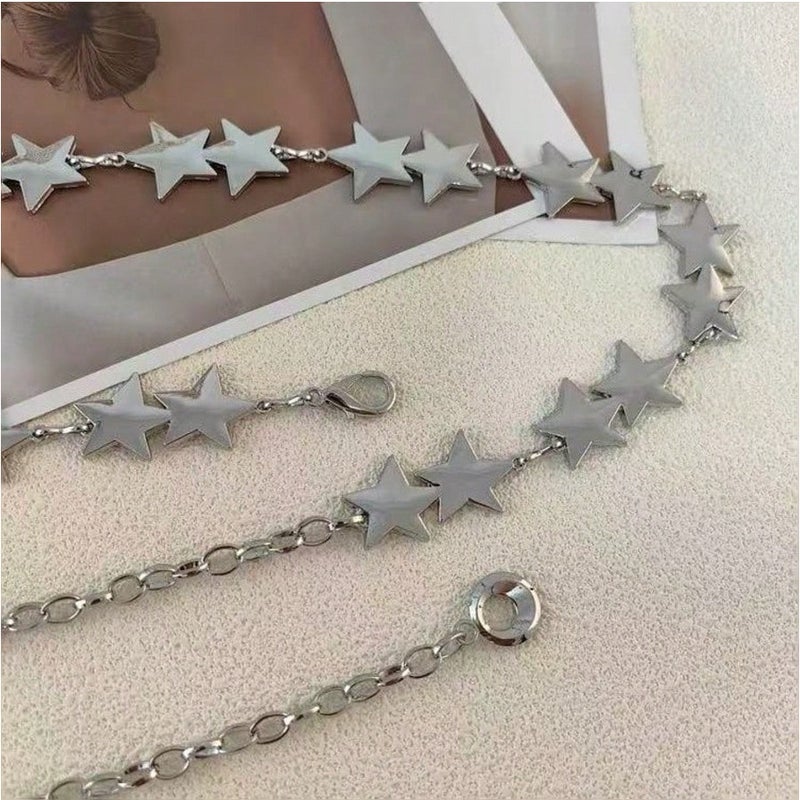 حزام وسط معدن فضي حريمي - Image 4