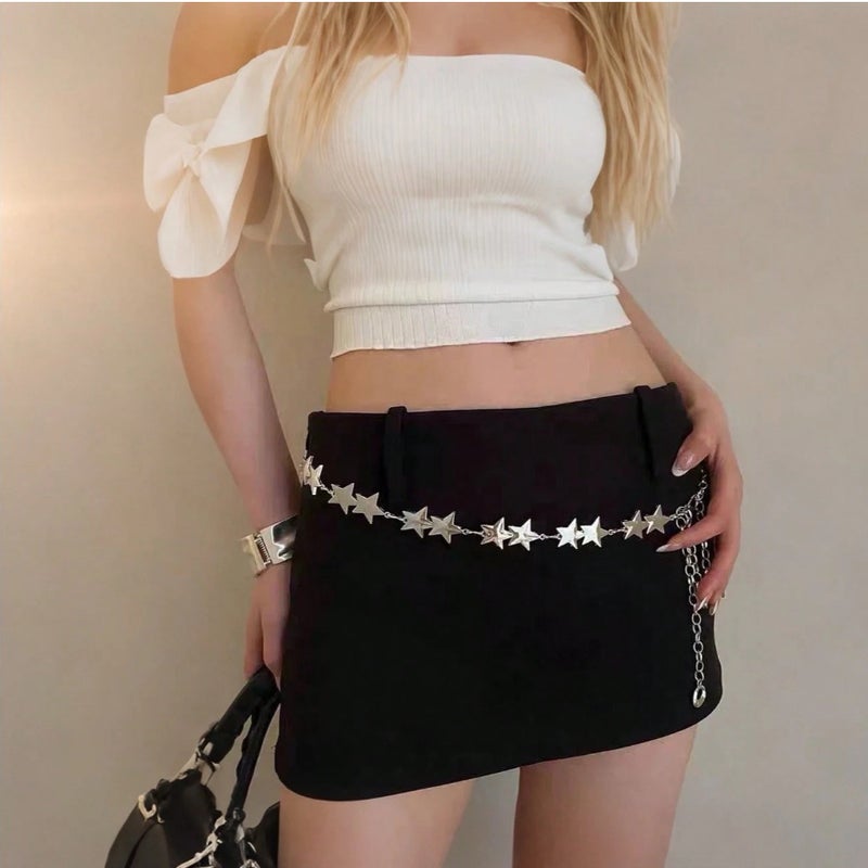 حزام وسط معدن فضي حريمي - Image 2