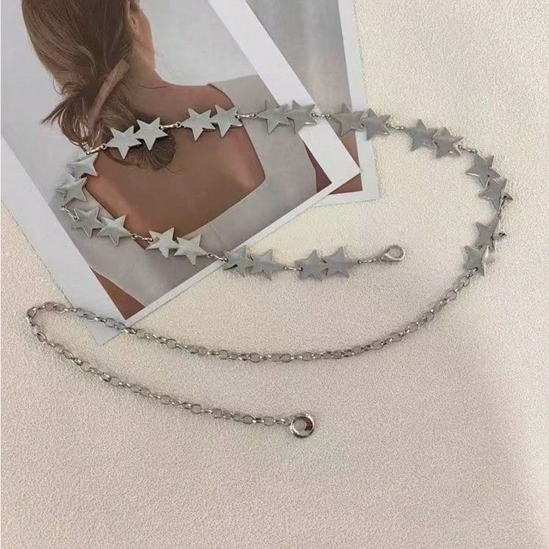 حزام وسط معدن فضي حريمي - Image 3