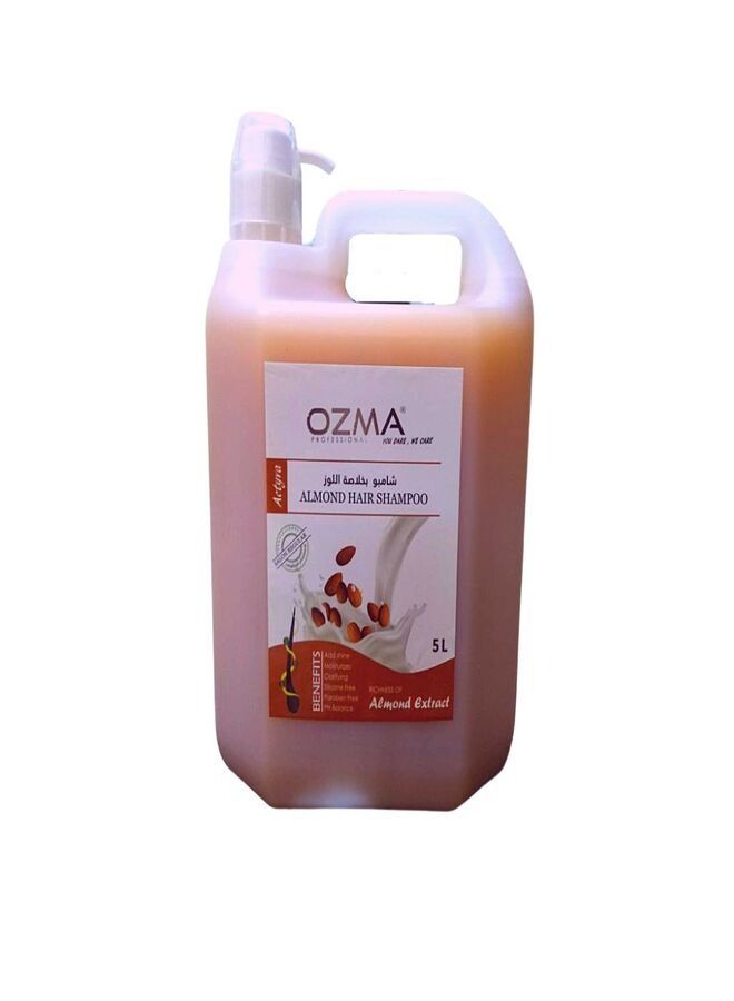 OZMA PROFESSIONAL OZMA Moisturizing Hair Shampoo Improved Formula | Cleansing and Energizing | For ALL Types Of Hair | Almond Extract 5L - Image 1