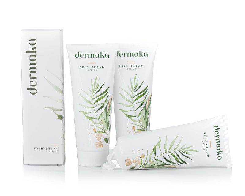 Dermaka All-Natural Arnica Skin Cream 4 oz 2 pack â€“ Dermatologist Tested Formula for Bruising, Swelling & Dryness â€“ Enriched with Chamomile, Green Tea & Vitamins A & E â€“ Smooth, Non-Greasy Texture - Image 1