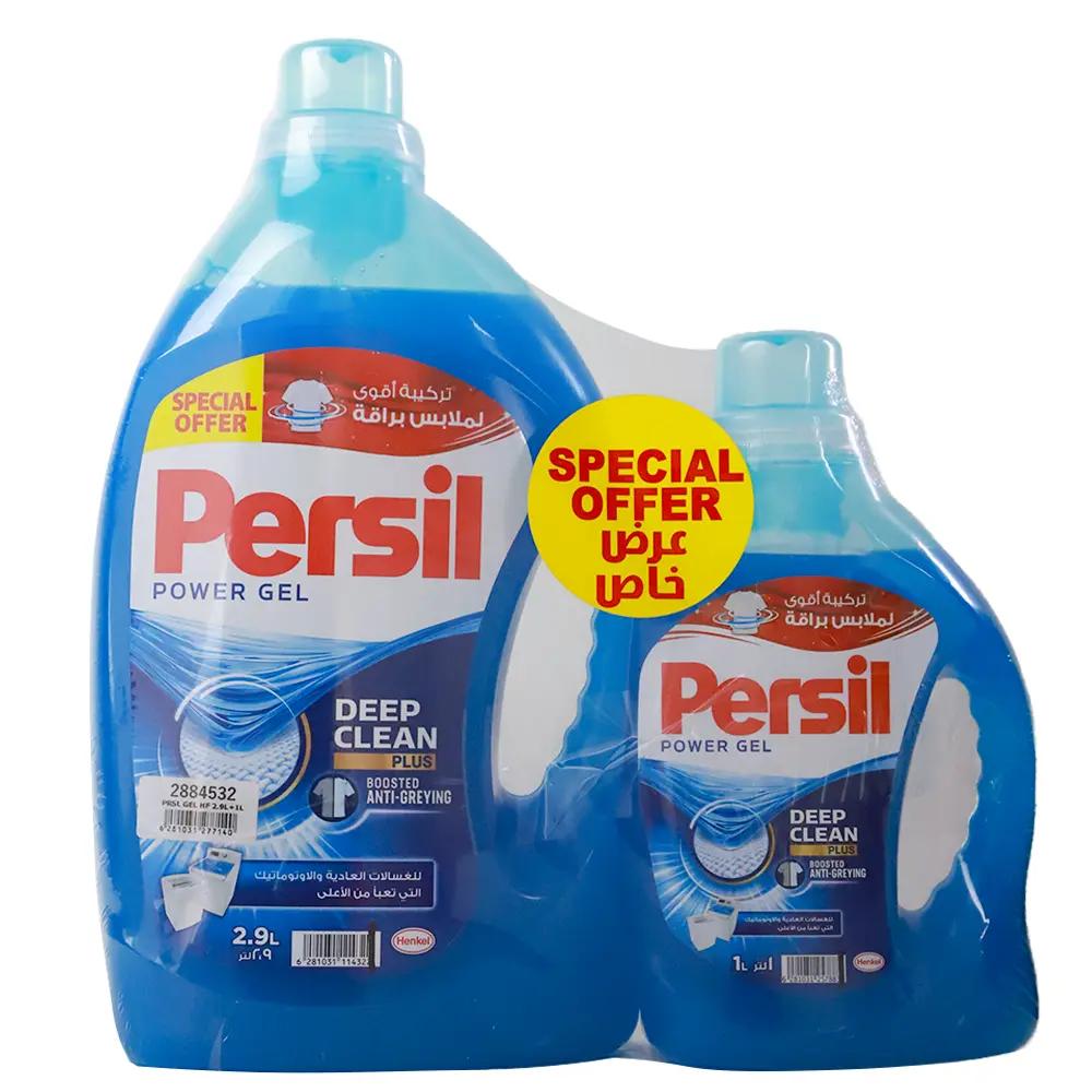 Persil Power Gel Liquid Detergent Deep Clean Plus With Boosted Anti Greying Formula, Blue- 2.9Ltr+1Ltr
