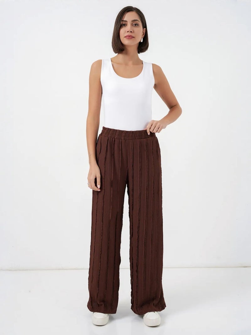 BIG DART BDART Wide Leg Textured Pull-On Trousers - Image 3