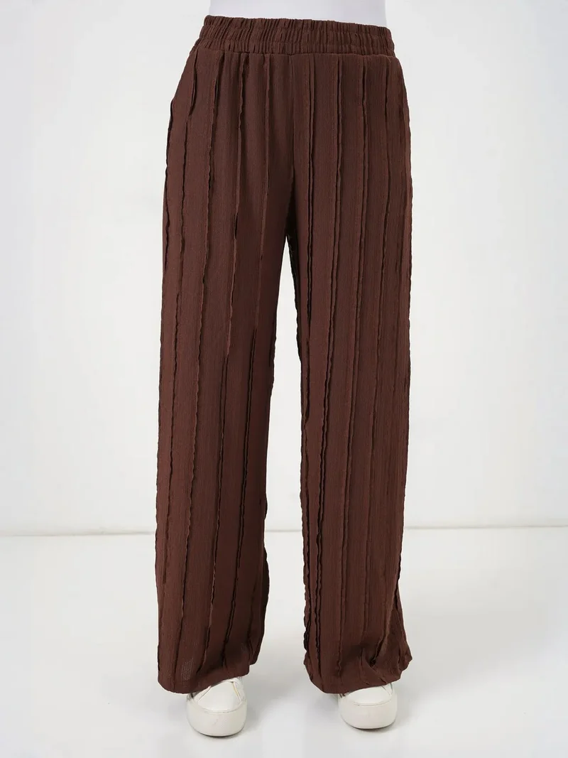 BIG DART BDART Wide Leg Textured Pull-On Trousers