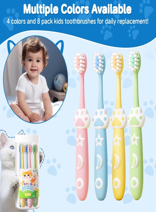 RoseFish 8 Pack Kids Toothbrushes Extra Soft Toddler Toothbrush 2-8 Years Children Manual Toothbrushes for Clean Teeth Cute Kid Toothbrushes Make Your Toddler Love Brushing Teeth - Image 5