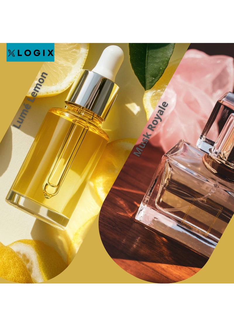 XLOGIX Luxury Car Air Freshener Diffuser with 3 Refill Fiber Sticks & Premium Fragrance Bottle – Elegant Metal & Wood Design, Customizable Fragrance (GOLD, Musk Royale) - Image 5