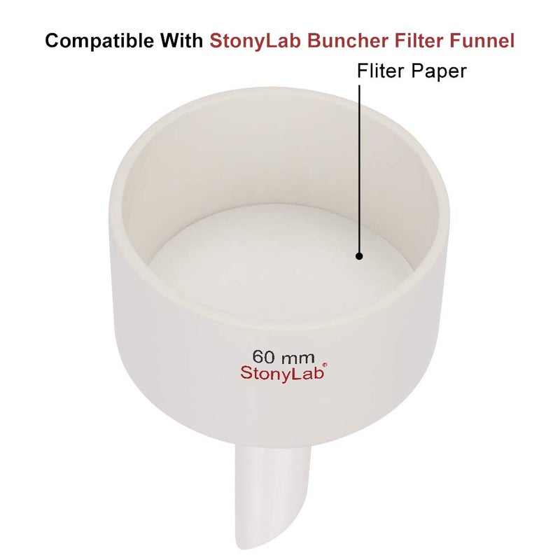 stonylab Qualitative Filter Paper Circles, 56mm Diameter Cellulose Filter Paper with 20 Micron Particle Retention Medium Filtration Speed, Pack of 100 - Image 2