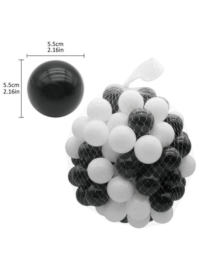 TRENDBOX 100 Ocean Ball (Ship From Usa) For Babies Kids Children Soft Ball Birthday Parties Events Playground Games Pool Black White - Image 2