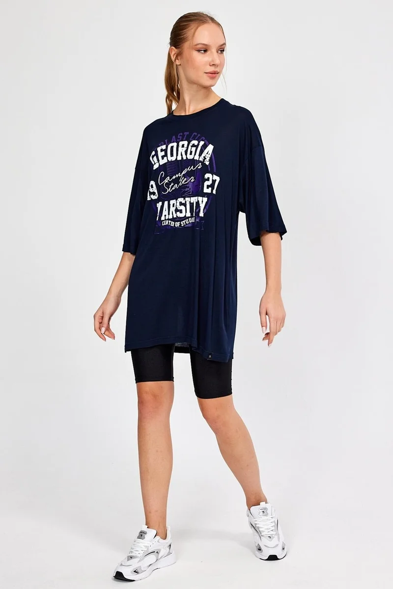 Alexandergardi Alexandergardı Printed Oversize T-Shirt (E23-0046 01)