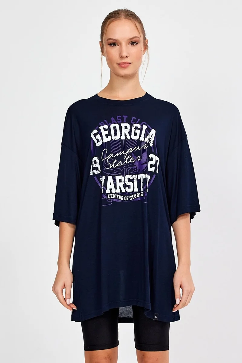 Alexandergardi Alexandergardı Printed Oversize T-Shirt (E23-0046 01)