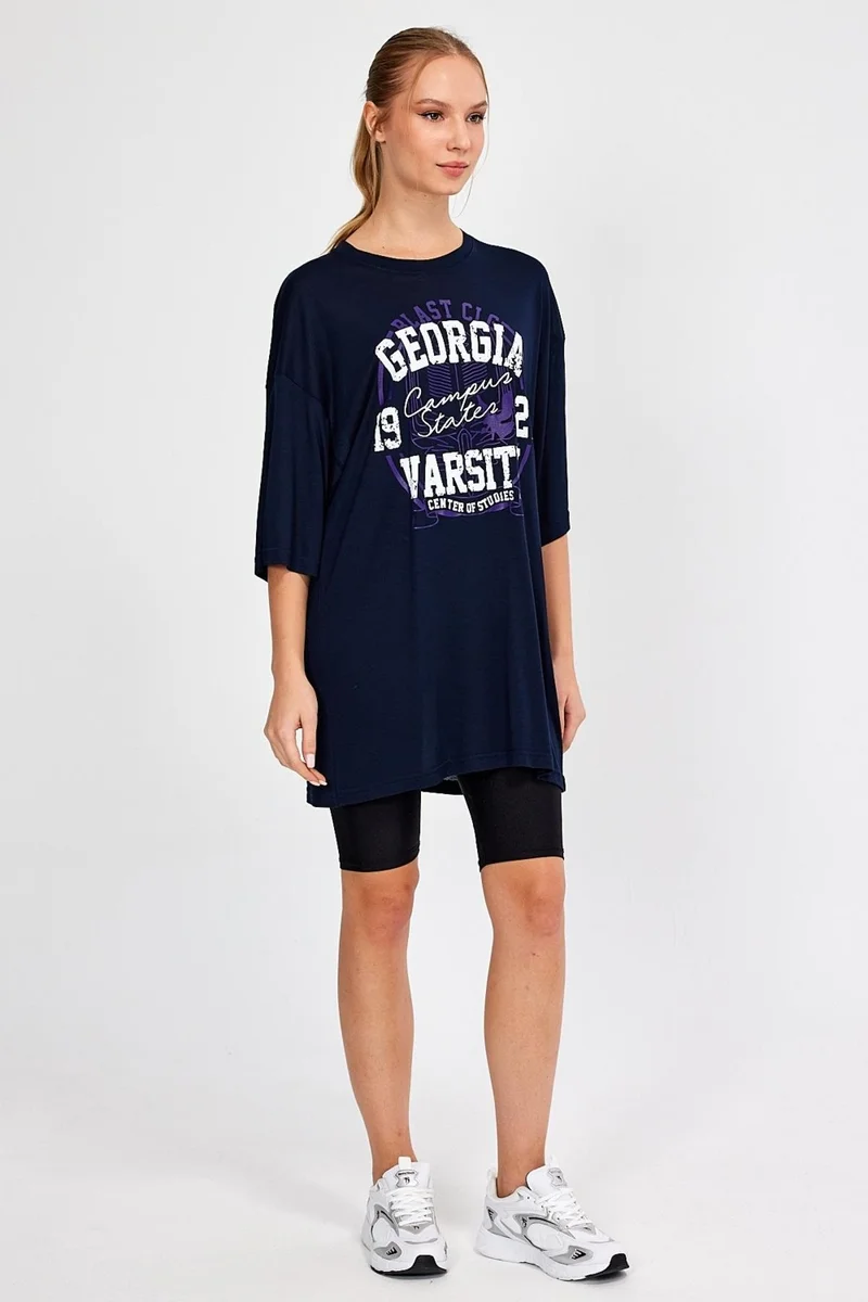 Alexandergardi Alexandergardı Printed Oversize T-Shirt (E23-0046 01)