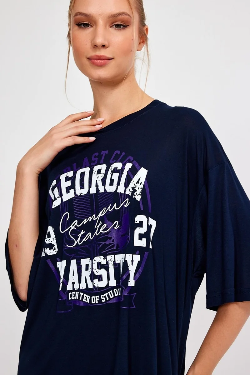 Alexandergardi Alexandergardı Printed Oversize T-Shirt (E23-0046 01)
